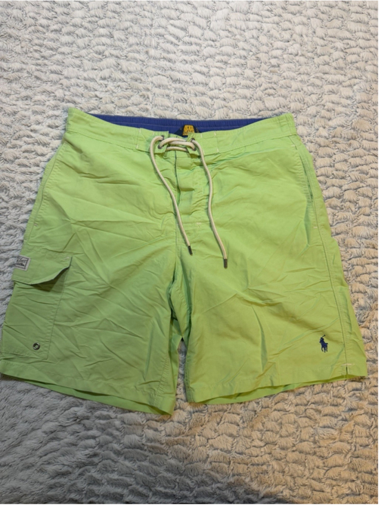 Polo Ralph Lauren Other - Polo Ralph Lauren Men’s Green Logo Swim Shorts Size S Drawstring Lined Elastic